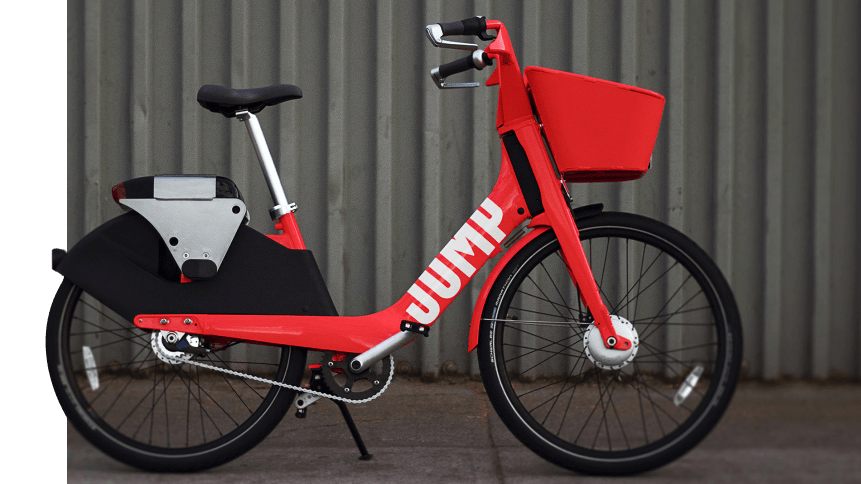 A JUMP bike, which could seen be self-driving.