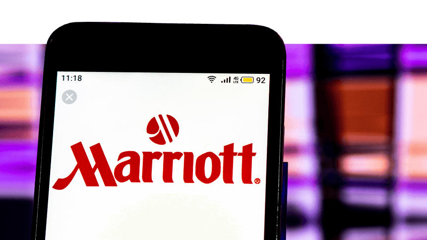 Sign for Marriott Hotel chain