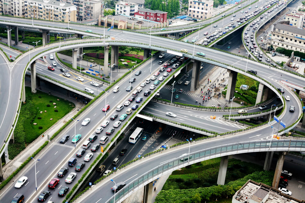 A road junction at Hangzhou.