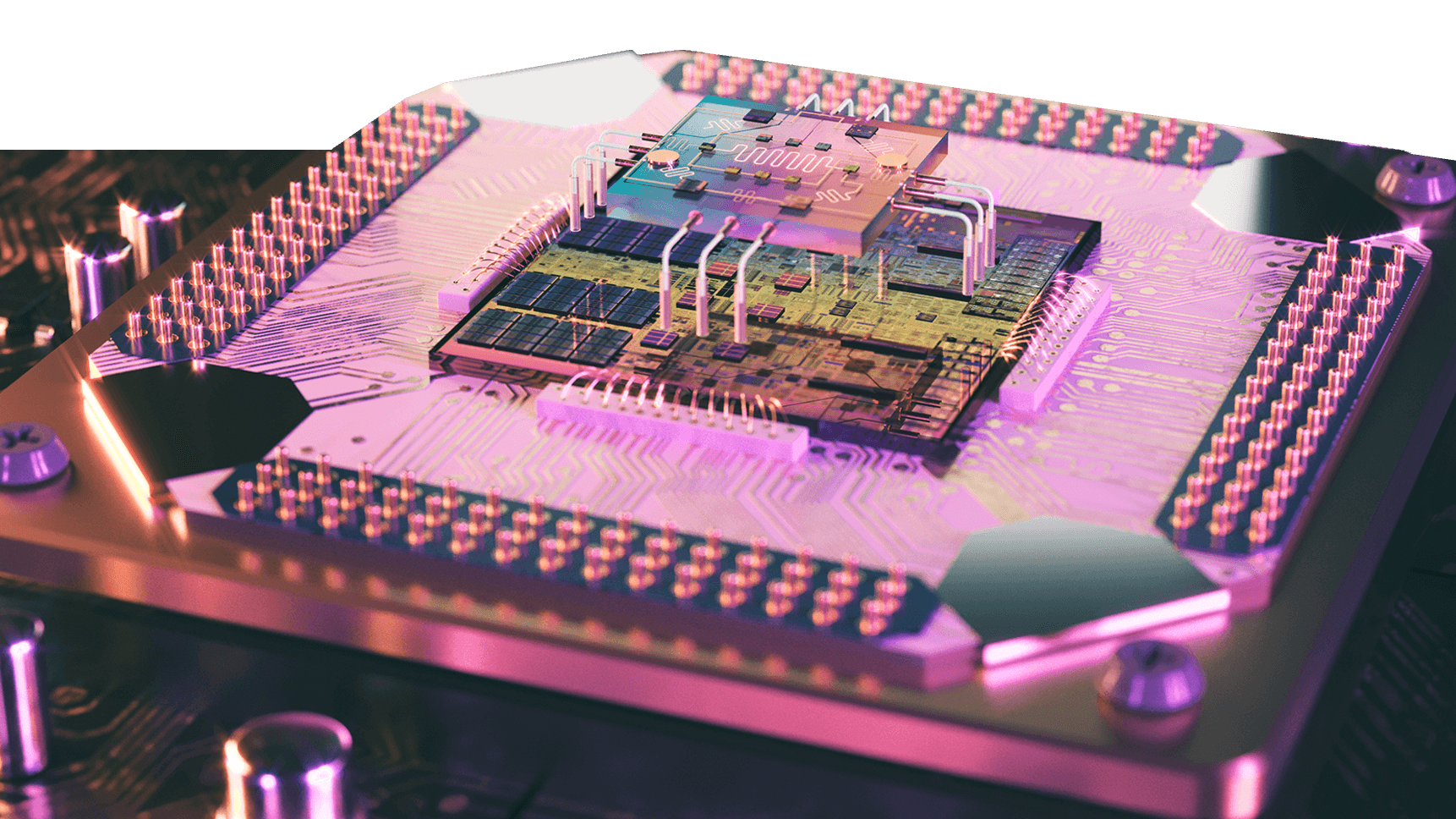 3D render of quantum processor