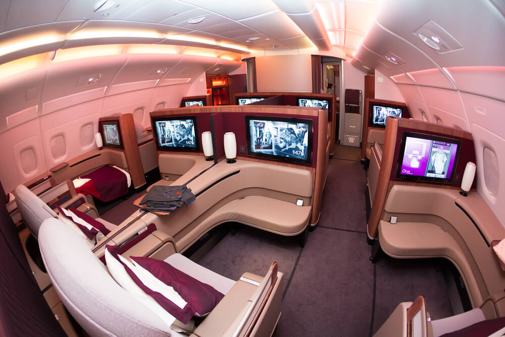 Qatar Airways Airbus A380 first class luxury seats