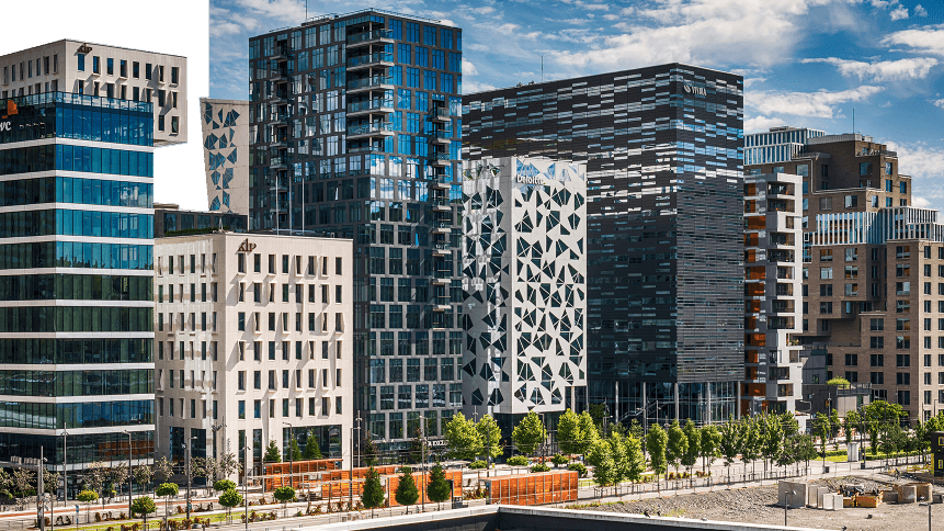 Office buildings in Oslo, Norway