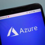 Microsoft Azure logo on smartphone