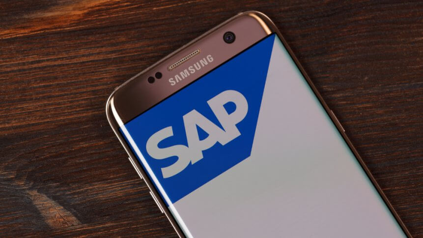 SAP SE website displayed on smartphone