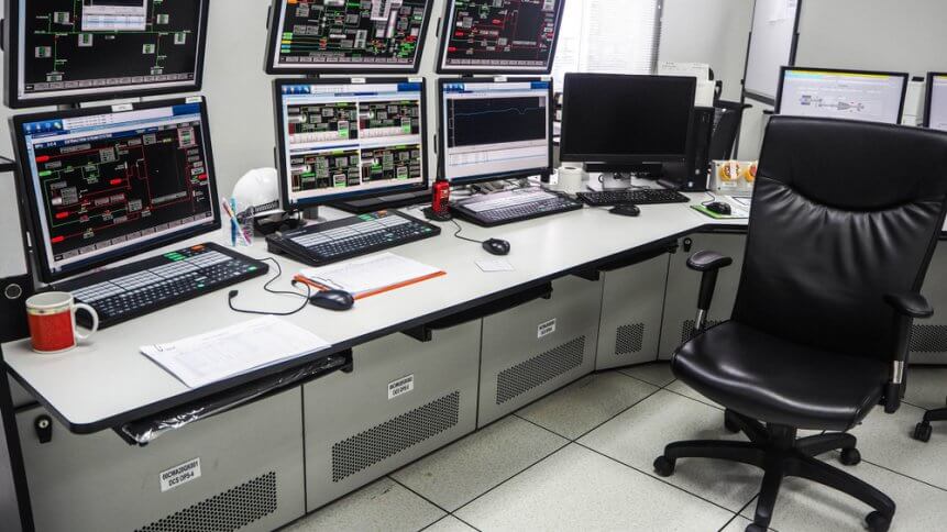 Control room in a power plant in Thailand