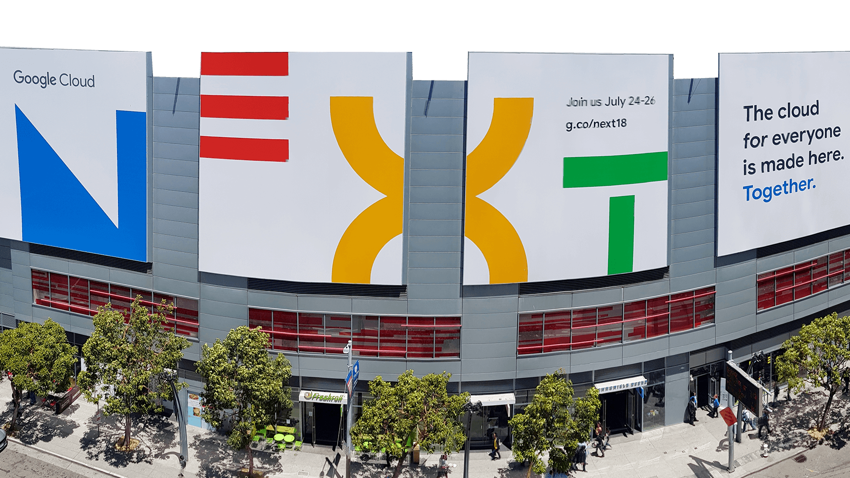 Google Cloud Next 18 session billboard in San Francisco