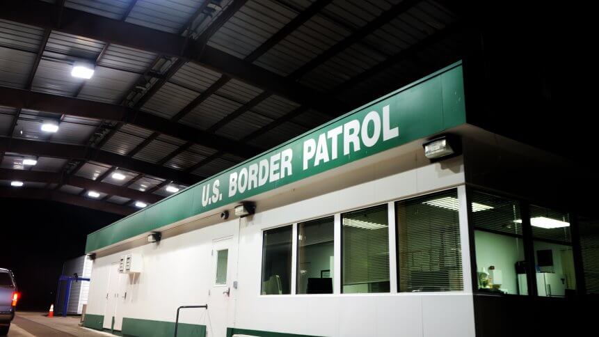 a US border patrol building