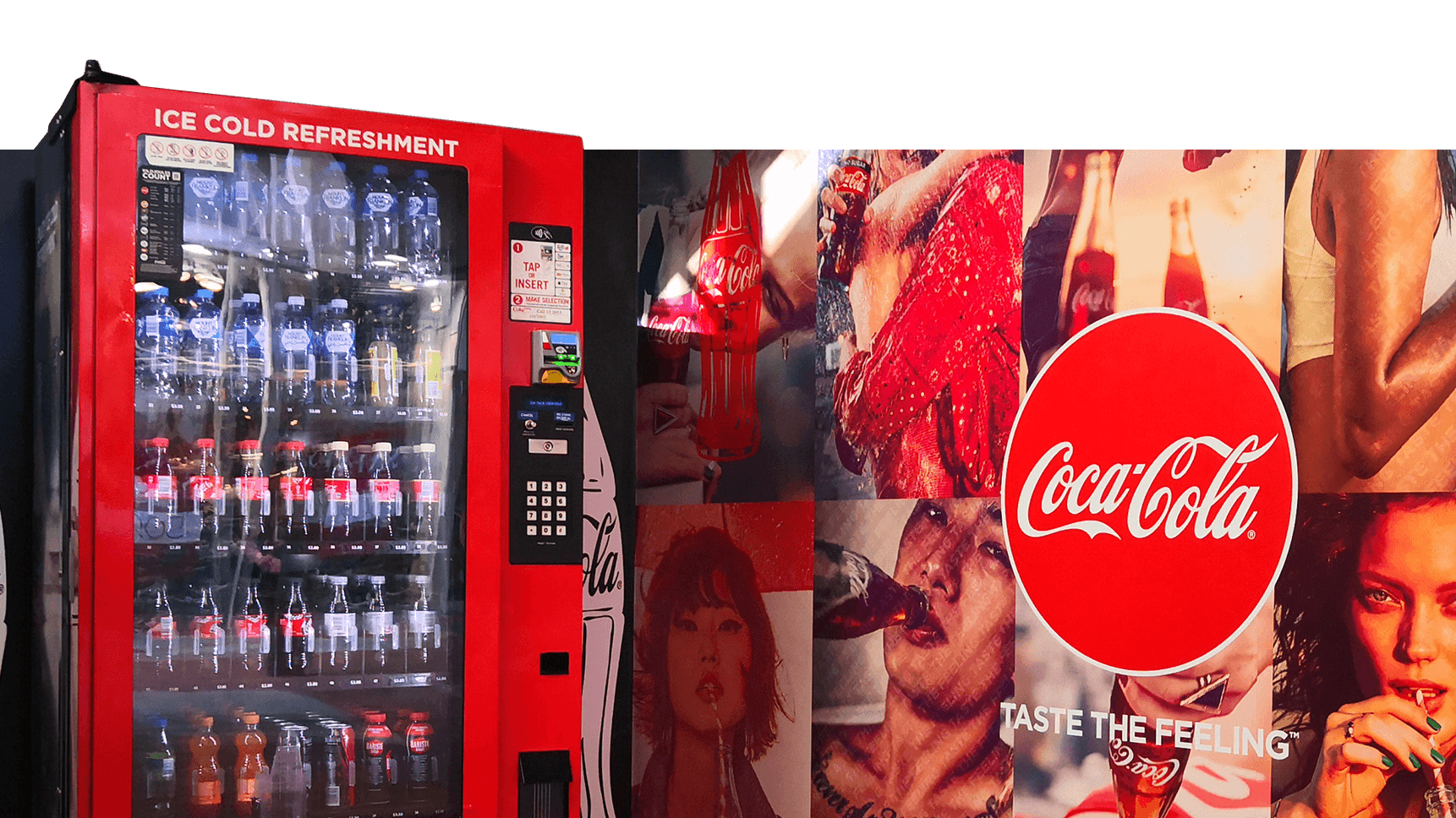 Coca-cola's smart vending machine captures user data to help the company make better mixes. Source: Shutterstock