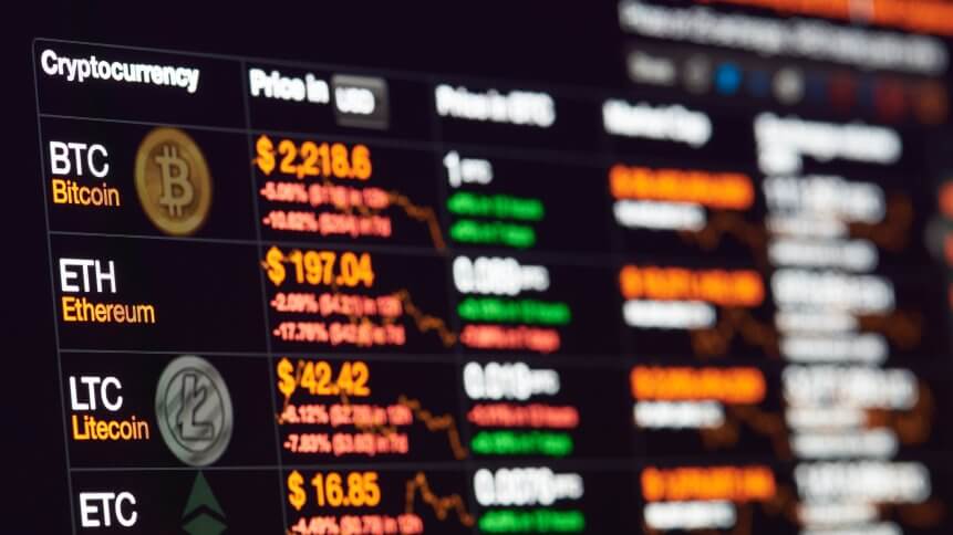 Bitcoin exchange to dollar rate on monitor display