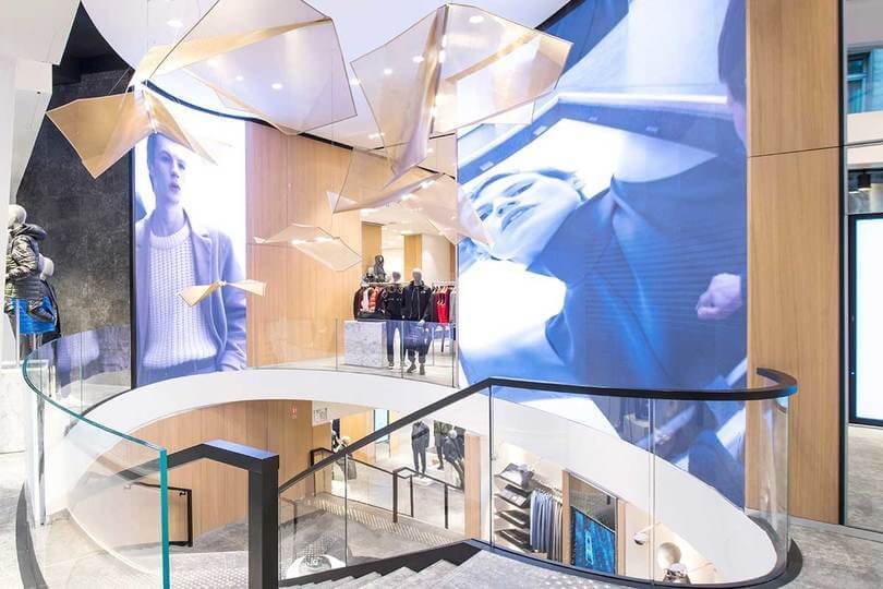 Hugo Boss opened its new flagship store at Avenue des Champs-Élysées in Paris.