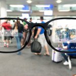 Augmented reality marketing and smart AR glasses technology concept