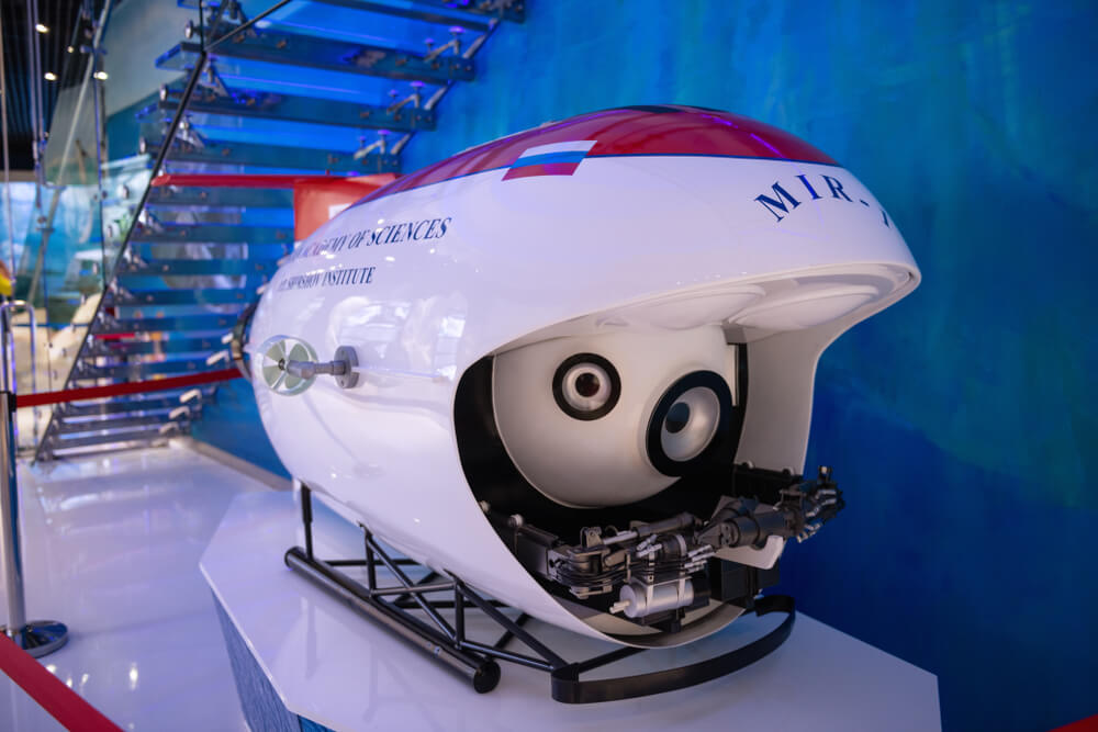 Model of the bathyscaphe "Mir-1"in Oceanarium in Vladivostok