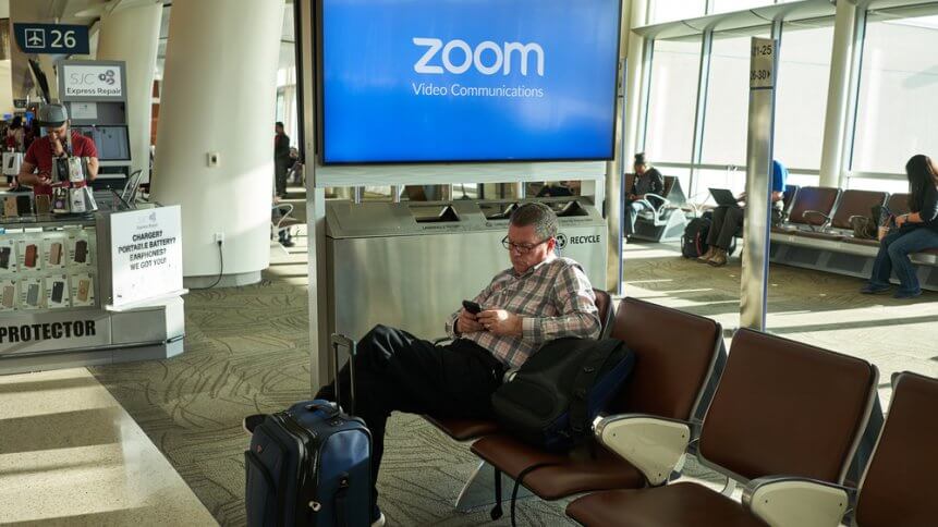 Zoom is providing teleconferencing services to millions working from home. Source: Shutterstock