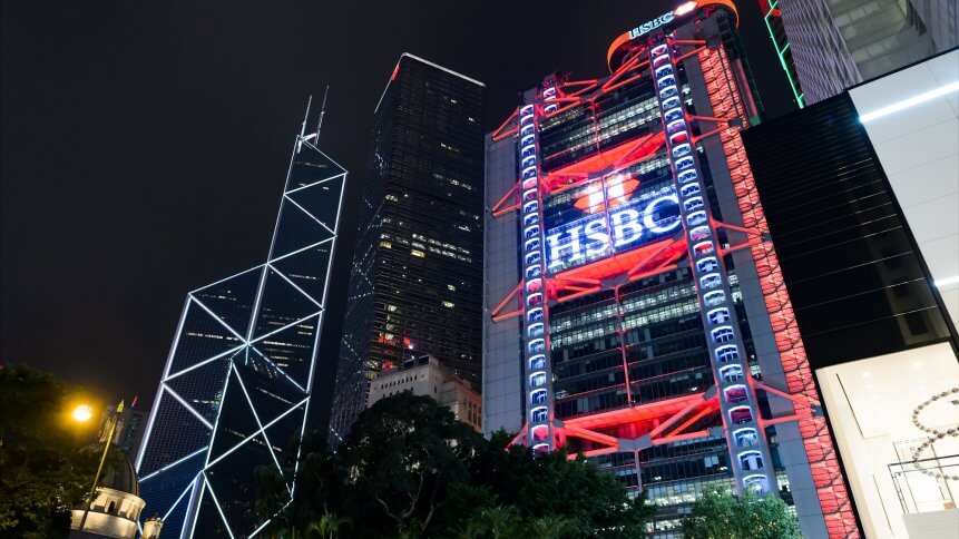 HSBC skyscraper in Hong Kong