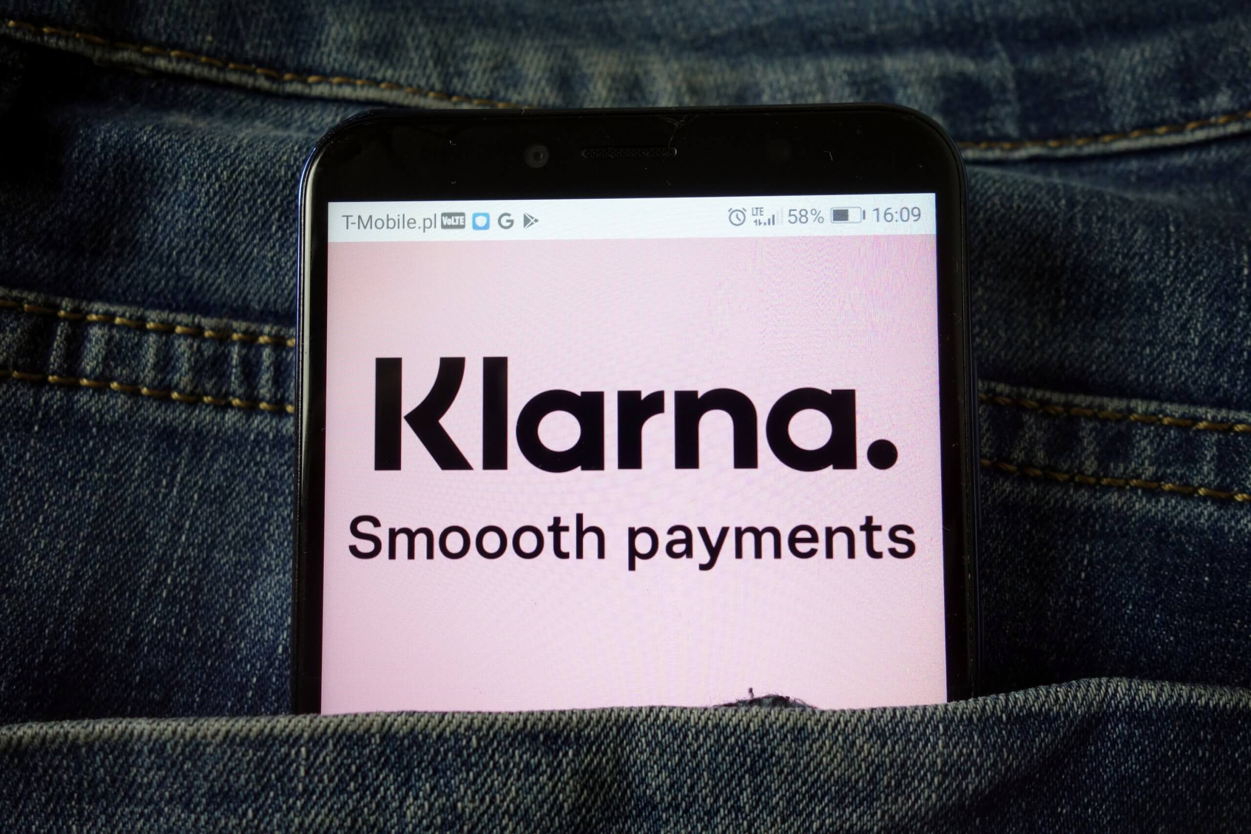 Klarna Bank AB logo displayed on mobile phone