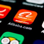 Alibaba application icon on Apple iPhone X