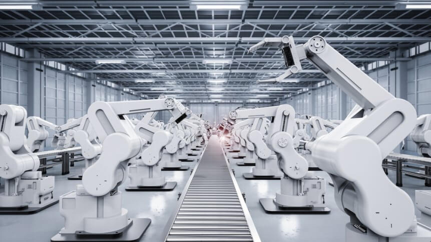 Industrial robots are on the rise. Source: Shutterstock