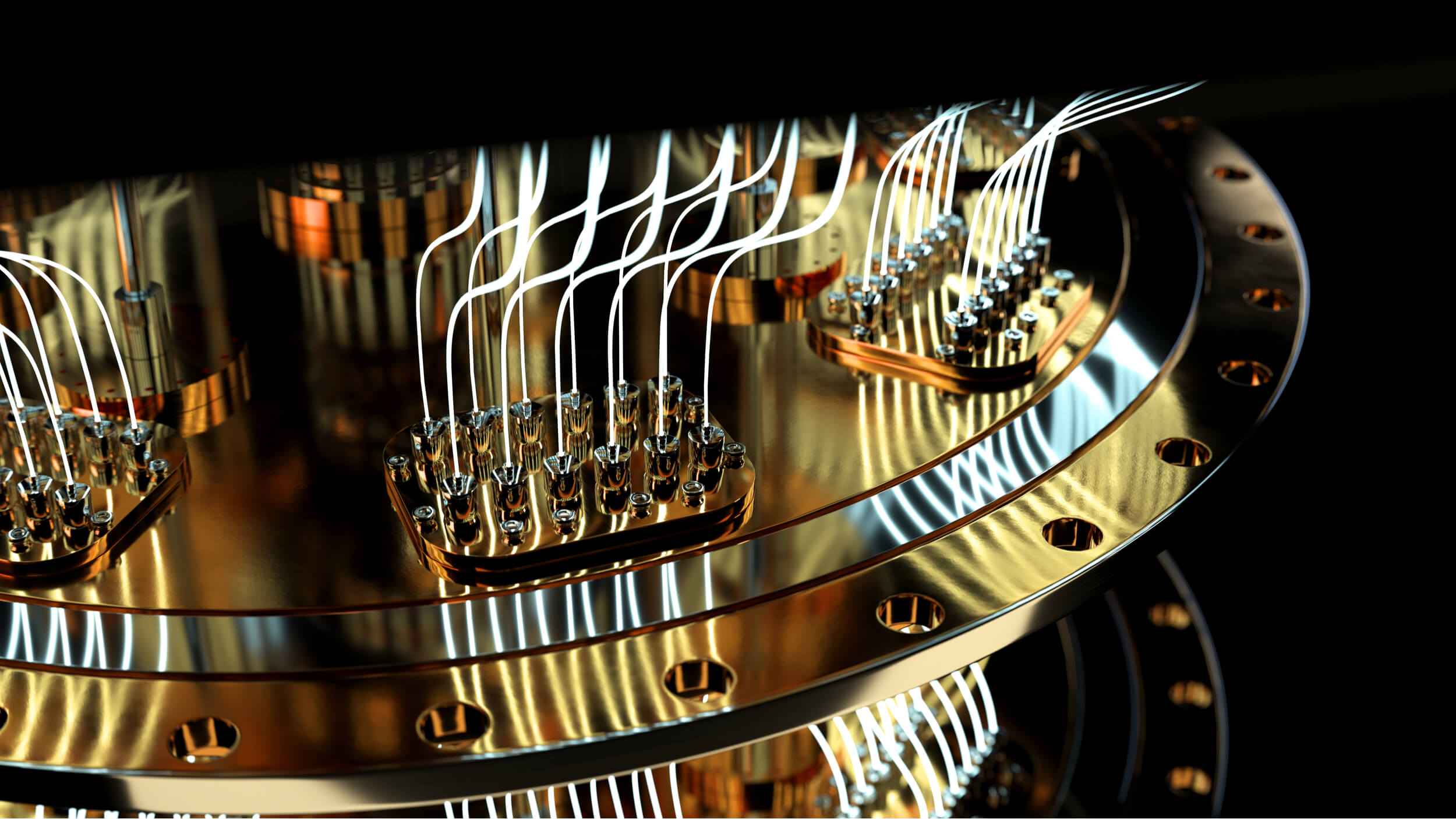 quantum computer closeup 3d render