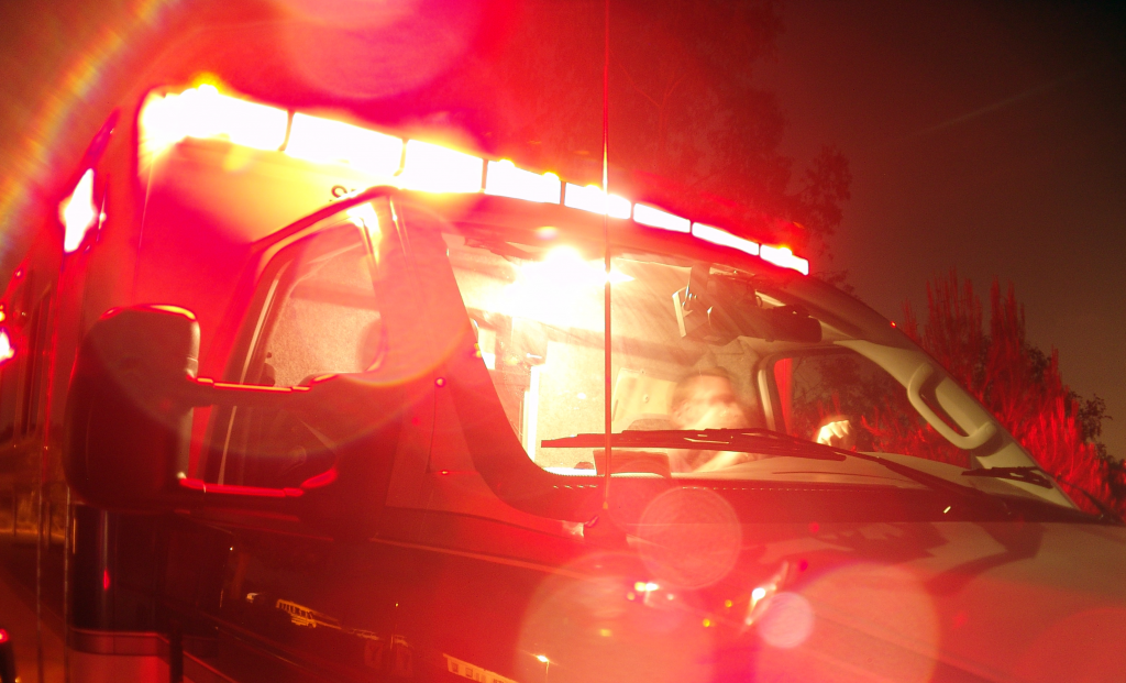 Ambulance with Lights on