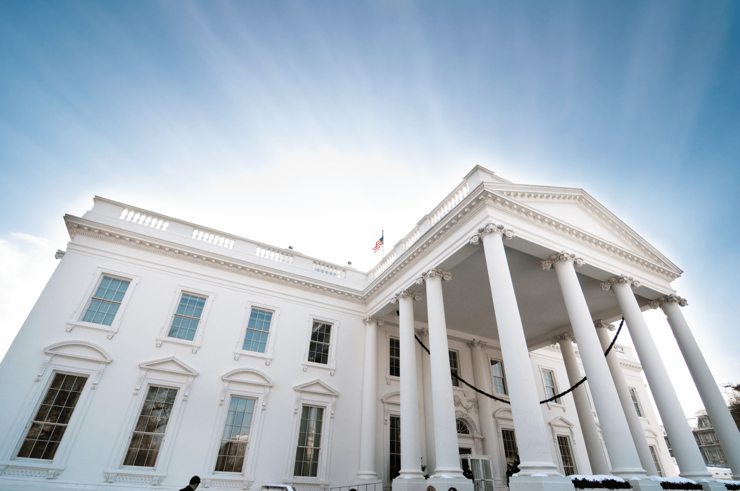 The North Portico of the White House in Washington, D.C.