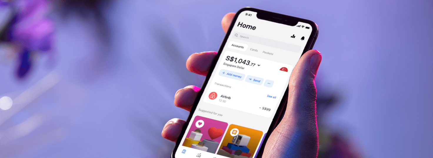 The financial services app launched in the Singaporean market a little over a year ago. Source: Revolut