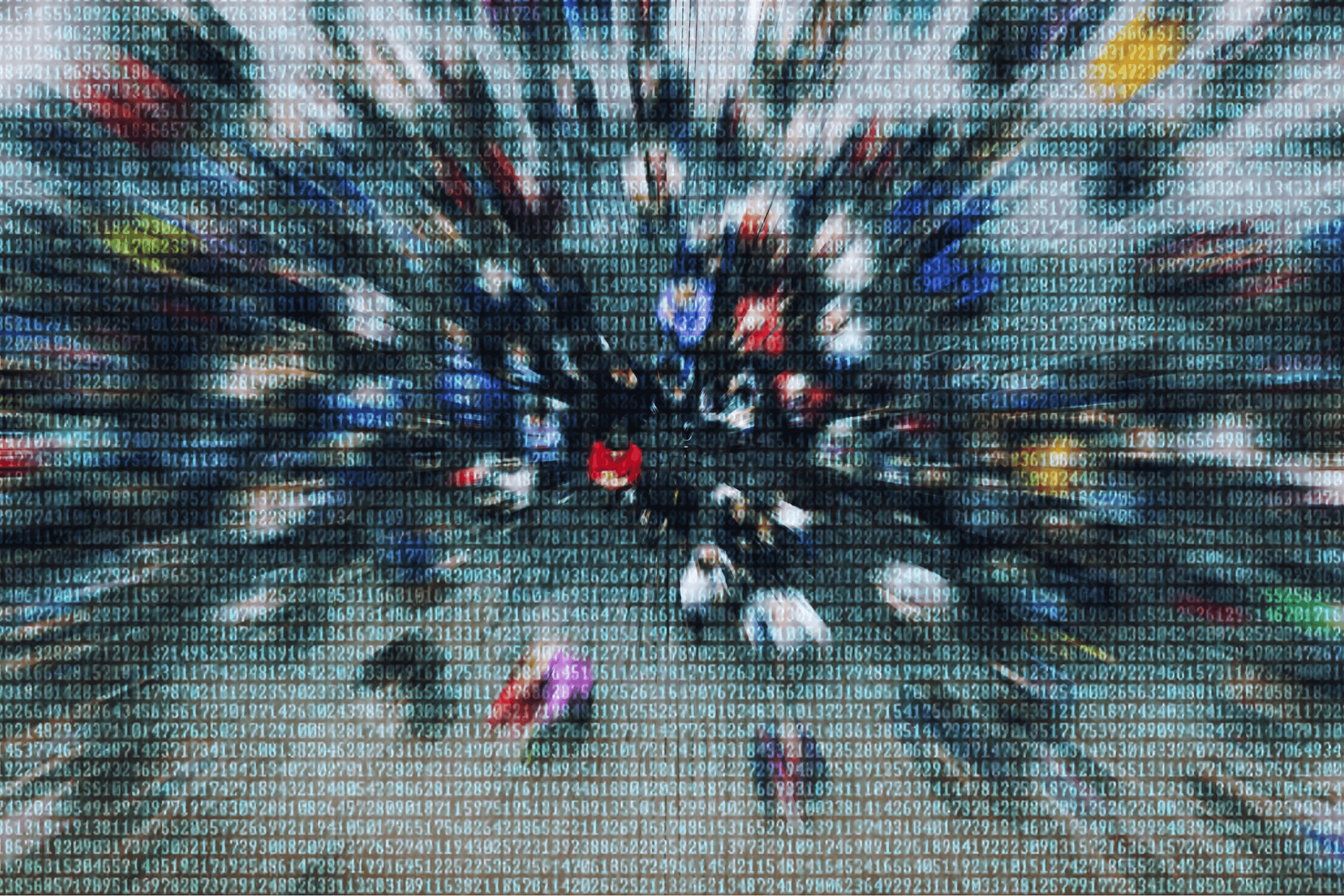 abstract crowd of people networking on cyberspace