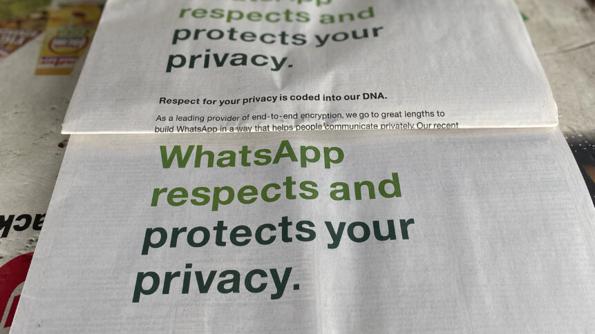 After a record GDPR fine, Whatsapp fine tuned its privacy policy in Europe