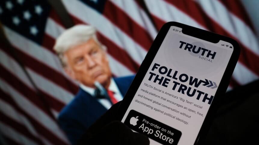 The new Truth Social media app is seeking to be an alternative to mainstream platforms that have banned the former US president