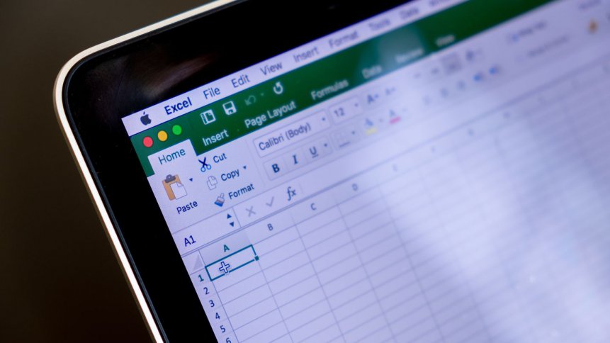 An Excel sprfeadsheet open on a tablet
