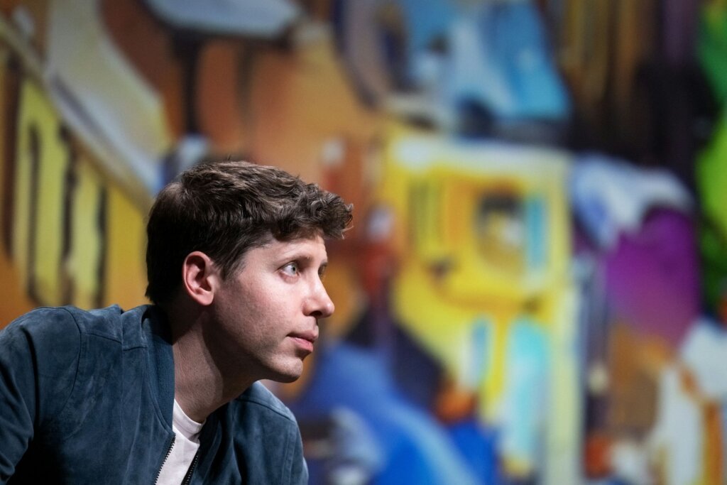 Sam Altman in Paris recently, aiming to water down the wording of the EU AI Act.