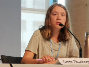 Greta Thunberg, voice of an eco-action movement.