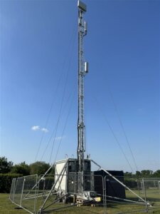 A Vodafone temporary cell tower at Glastonbury.