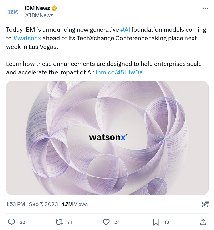 New foundation models for watsonx are designed to help enterprise with AI.