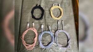 Color-matched cables for the new iPhone.