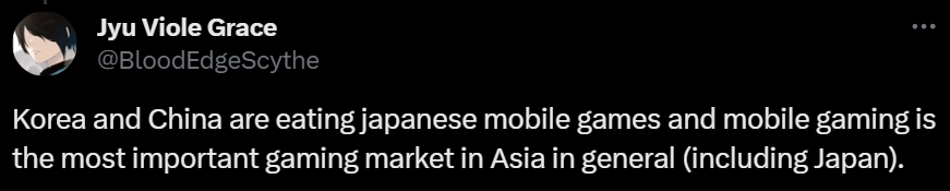 Mobile gaming is the most important gaming market in Asia.