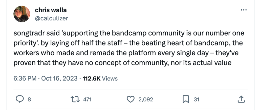 Songtradr's promises ring hollow in the wake of the Bandcamp acquisition.