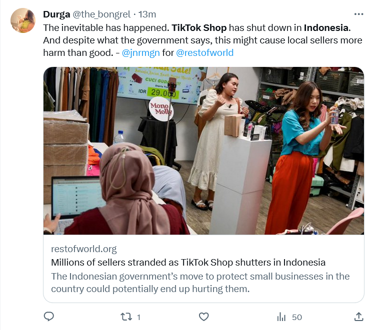 Tiktok Indonesia faces a slump in its profit stream.