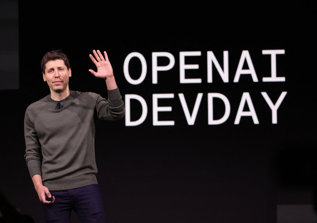 OpenAI CEO Sam Altman speaks during the OpenAI DevDay event on November 06, 2023 in San Francisco, California. Altman delivered the keynote address at the first ever Open AI DevDay conference. Justin Sullivan/Getty Images/AFP (Photo by JUSTIN SULLIVAN / GETTY IMAGES NORTH AMERICA / Getty Images via AFP)