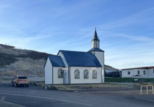 A church in Blönduós has been repurposed into a hotel room since tourists started visiting the town. The arrival of the Borealis facility has helped boost the economy. Source: TechHQ