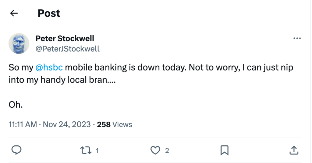 Black Friday banking failures.