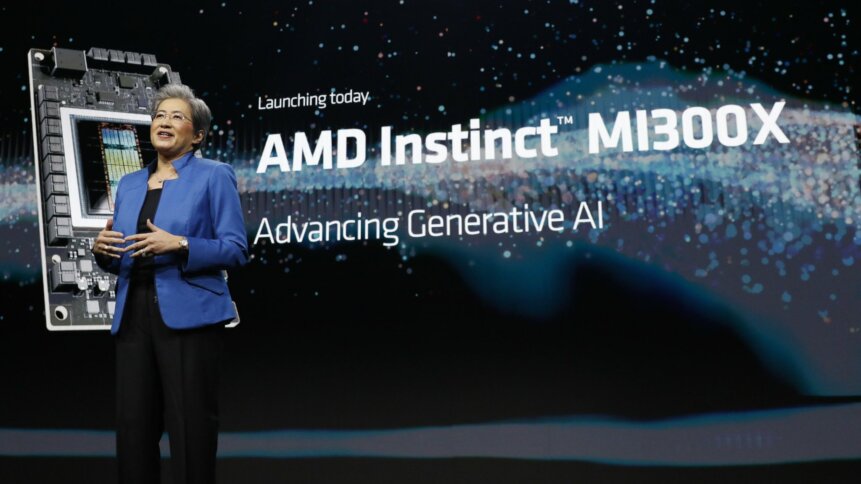 AMD sees strong demand for its new Instinct MI300 GPUs, which it claims are the highest-performance accelerators in the world for generative AI. Source: Lisa Su's Twitter