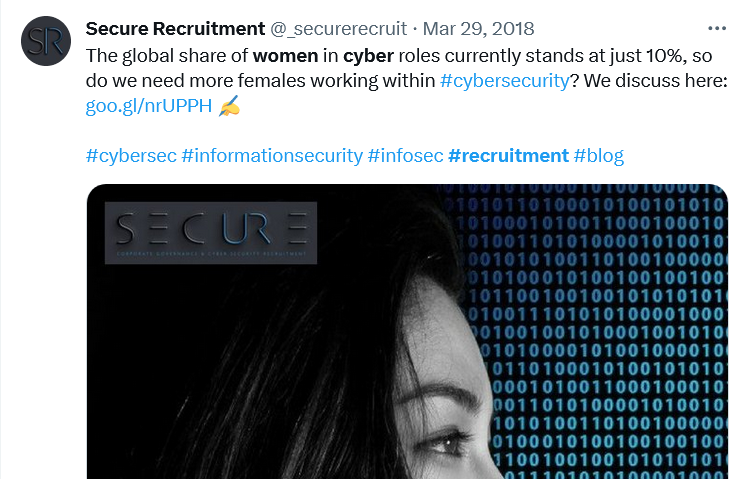 Cybersecurity jobs need more women to apply.