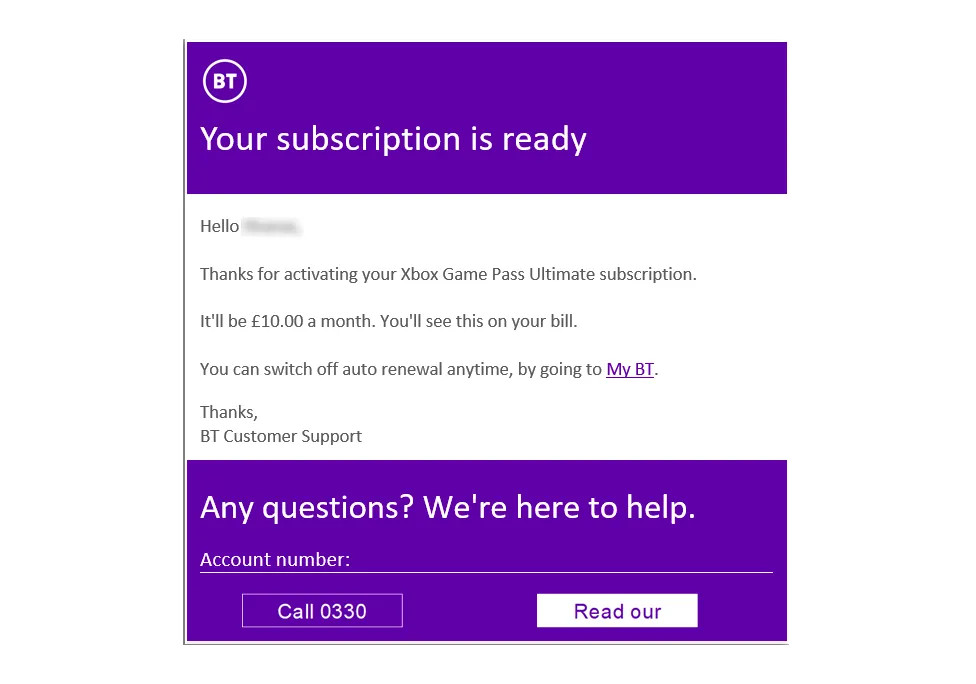 Weird email from your broadband provider?