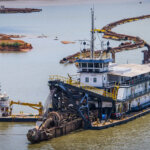 Illustrative picture of dredger for generative AI copyright discussion article.