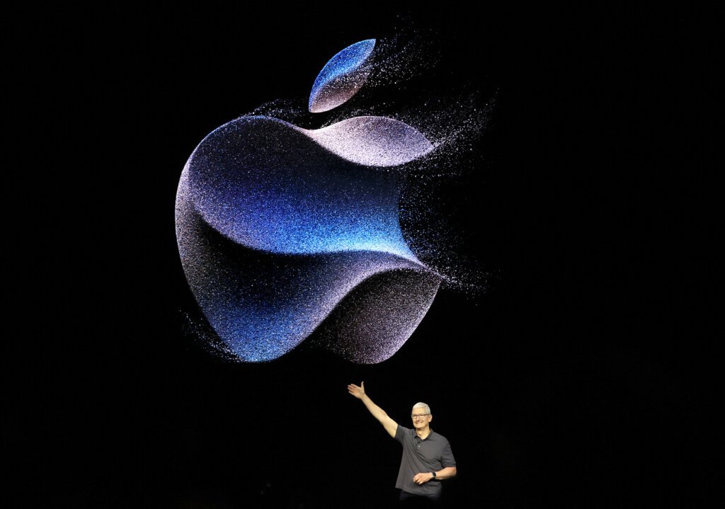Apple labels PQ3 as "Level 3" security, highlighting its robust properties for iMessage. Photo: CUPERTINO, CALIFORNIA - SEPTEMBER 12: Apple CEO Tim Cook delivers remarks during an Apple special event on September 12, 2023 in Cupertino, California. Apple is set to unveil the new iPhone 15 and Apple Watch. Justin Sullivan/Getty Images/AFP (Photo by JUSTIN SULLIVAN / GETTY IMAGES NORTH AMERICA/Getty Images via AFP).