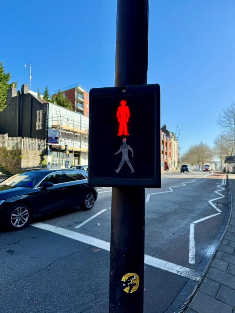 Pedestrian crossing for testing AI vision language model
