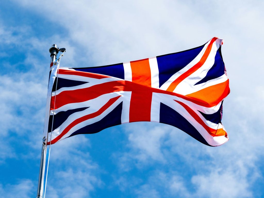 UK flag as AI adoption grows in UK small and medium size businesses.